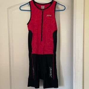 Woman's Zoot triathelon performance racesuit